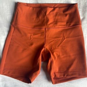 Lululemon Canyon Orange 6” Wunder Train High Rise Short